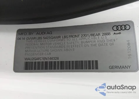 2014 Audi A7 3.0T Premium Plus from USA, damaged, VIN WAU2GAFC1EN146328